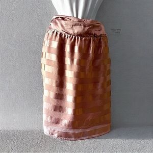 Vintage Diane Von Furstenberg 100% silk pink mini skirt size XS